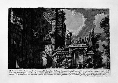 Ansicht des Fornice de Consoli Dolabella und Silano von Giovanni Battista Piranesi